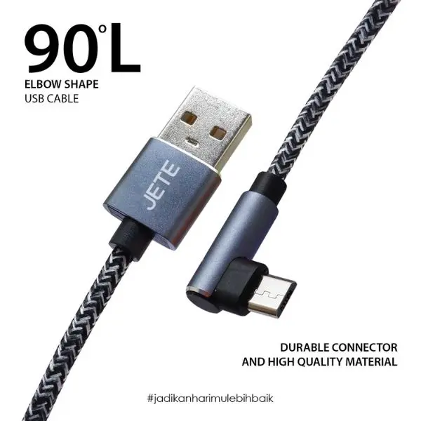 Kabel USB Type C / Lightning JETE CA1 Fast Charging - Garansi Resmi 2 Tahun Biru Laptop Panjang 4