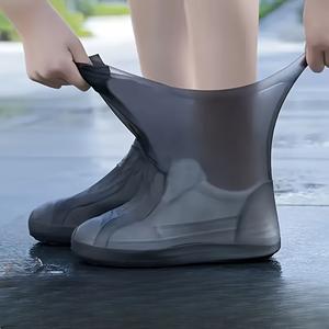 1 par de cubiertas para zapatos impermeables, unisex, elásticas, reutilizables, adecuadas para uso en ambientes lluviosos y húmedos