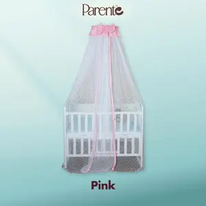 Parente Mosquito Net Set – Kelambu Bayi Premium, Anti Nyamuk, Mudah Dipasang & Nyaman Digunakan PR039 - Pink