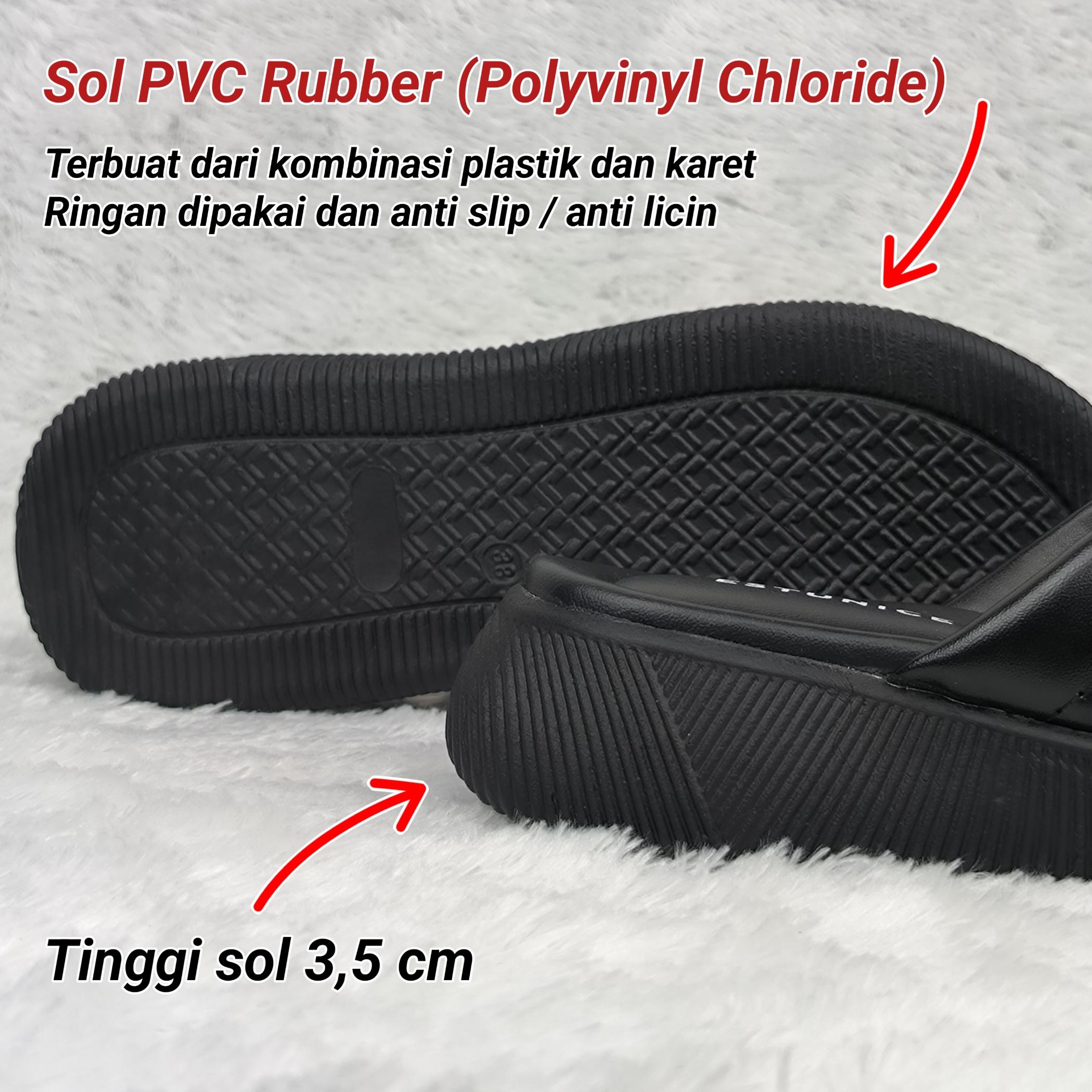 Estunice Sandal Slop Wanita Sendal Selop Wedges Terbaru Kekinian - Dania