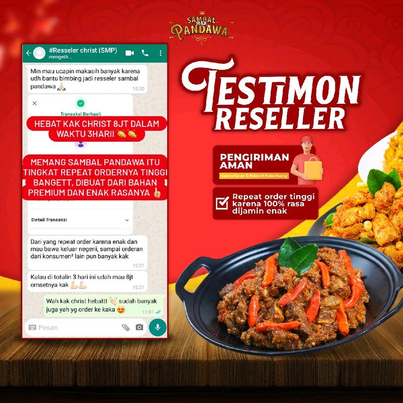 Paket Risseler Pengusaha isi 30 -Sambal Mak Pandawa 3