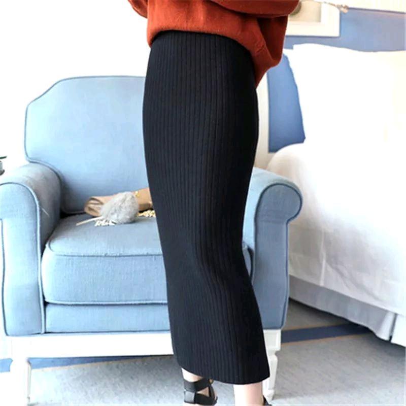 Rok span Rajut Korea Polos Tebal Premium Formal Melar 0