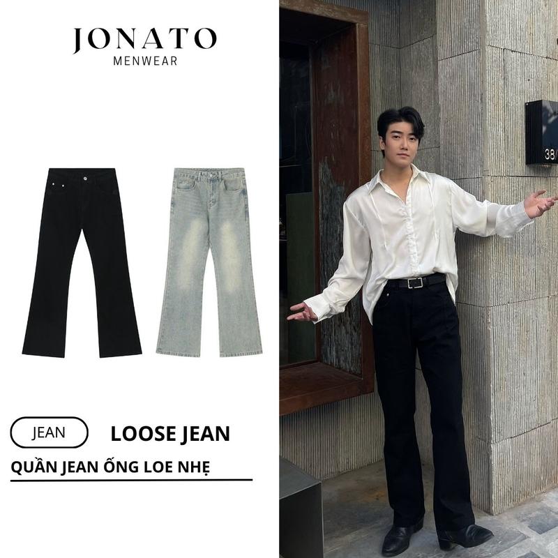 Quần jean ống loe nam JONATO dáng quần loe nhẹ theo phong cách khỏe khoắn và năng động, J096