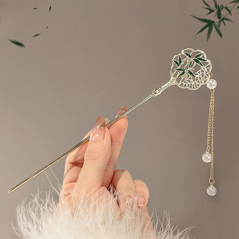 Kẹp Tóc Tua Rua Hoa, Phong Cách Cổ Xưa, Cao Cấp Cho Nữ, Hanfu, Dễ Phối Đồ, Móc Cài Tóc, Thích Hợp Cho Sườn Xám Tóc Updo, Phụ Kiện Đội Đầu 7
