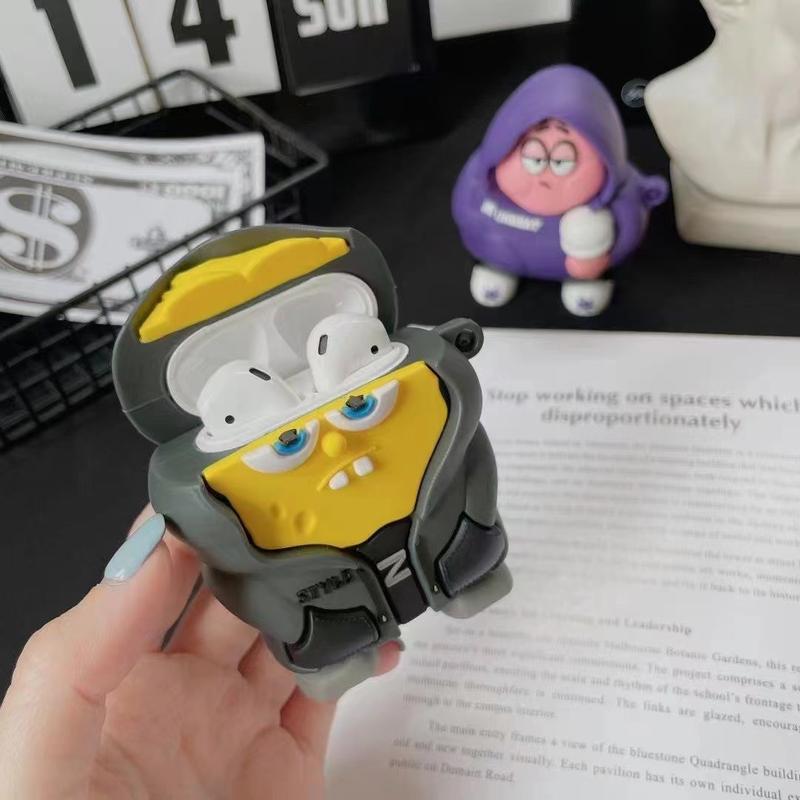 Product Introduction of Vỏ SpongeAirPods, Thiết Kế Áo Mưa Hoạt Hình Dễ Thương, Thích Hợp Cho Apple AirPods 4, AirPods Pro 2, AirPods Pro 3, AirPods 1, AirPods 2, Vỏ Tai Nghe, Vỏ Bảo Vệ Tai Nghe Bluetooth Không Dây, Vỏ Bảo Vệ Silicon, Thiết Kế Hoạt Hình Dễ Thương Phụ Kiện 6