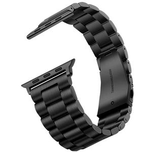 Correa de reloj de acero inoxidable (solo correa), correa de reloj inteligente con hebilla plegable de tres cuentas (1 unidad) y herramienta ajustable, compatible con Apple Watch