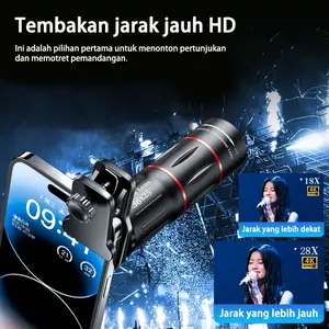 Lensa 36x Zoom / Lensa Zomm Lens Kamera Tele Zoom HP 36X Zoom Lensa Universal 36X Handphone Bermata HD Ponsel Lensa Camera HP Ponsel Lensa Zoom Optik Dengan Tripod untuk Ponsel / APEXEL 36X Lensa Phone Camera Telecope Telephoto Zoom / Telepon