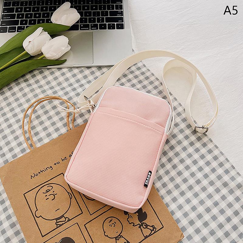Product Introduction of Beg Kanvas Selempang Bahu, Trendi Ringkas, Warna Pepejal Macaroon, Serba guna, Fesyen, Dompet Sifar, Beg Telefon Persegi Kecil, Untuk Kanak-kanak Perempuan Wanita Bags 24
