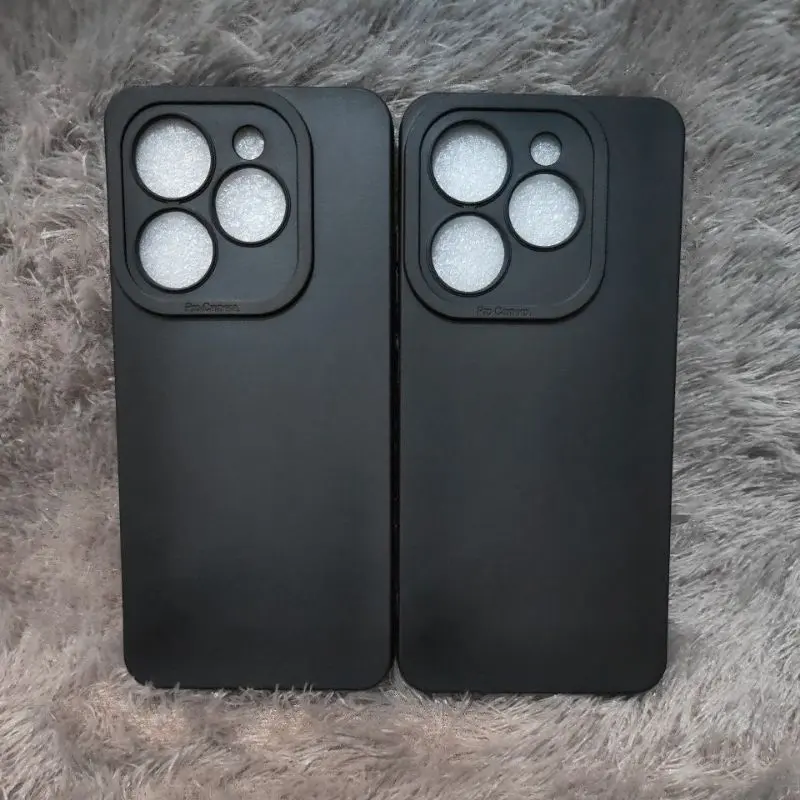 Softcase Casing INFNIX HOT 40i Case Silikon Macaron Pro Camera+ pelindung kaca Camera Bahan ful karet tahan lama Hitam Lentur