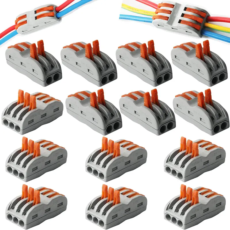 Wire connector Universal Compact Wiring Connection Lighting Push-in Conductor Terminal Block Mini Fast Cable Connector Home Terminal Block