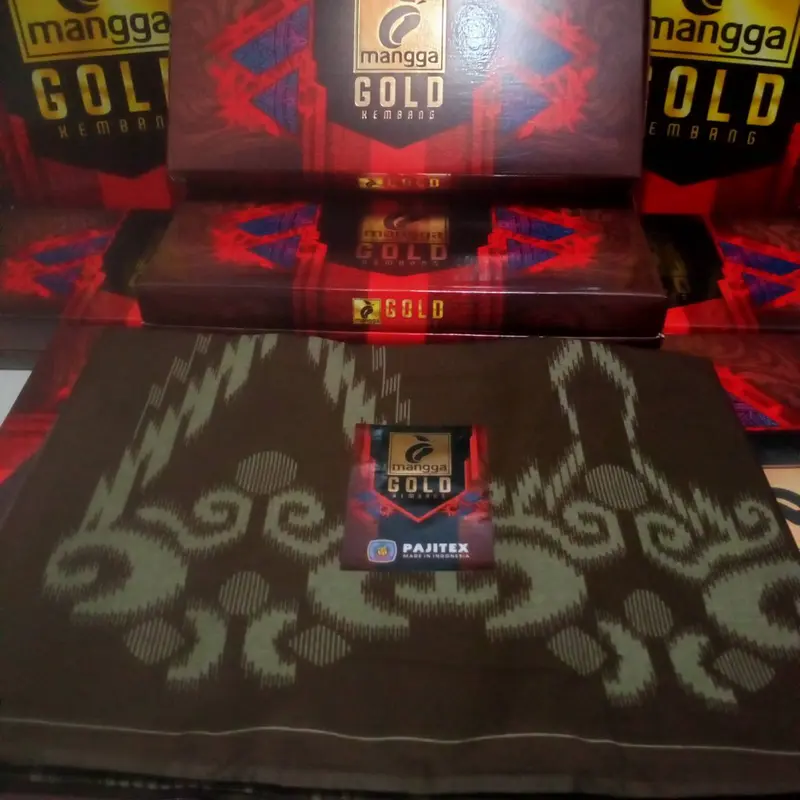 Sarung Mangga Gold Kembang Motif Terbaru Pria Dewasa Corak Kain 6