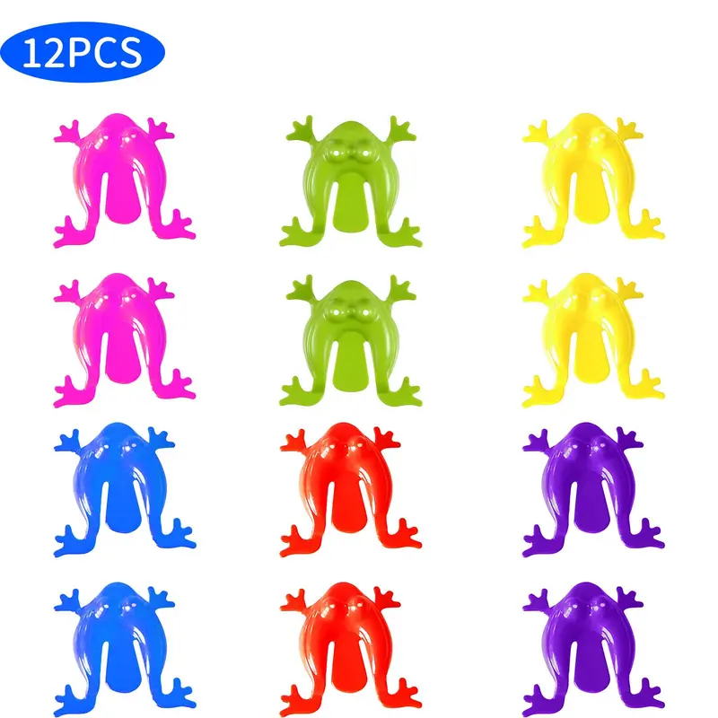 Random Color Frog Design Jumping Frog Toy, Cute Animal Design Stress Relief Toy.Creative Children's Tabletop Game 4