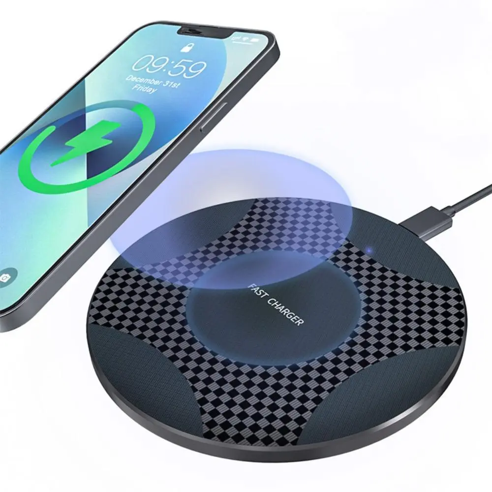 Wireless Charger Pad Stand for Smartphone, Desktop Ultra-thin Mobile Phone Charging Station, Portable Charger for iPhone 15 14 13 12 11 Samsung Xiaomi Phones, Electronic Product, Valentine's Day Gift