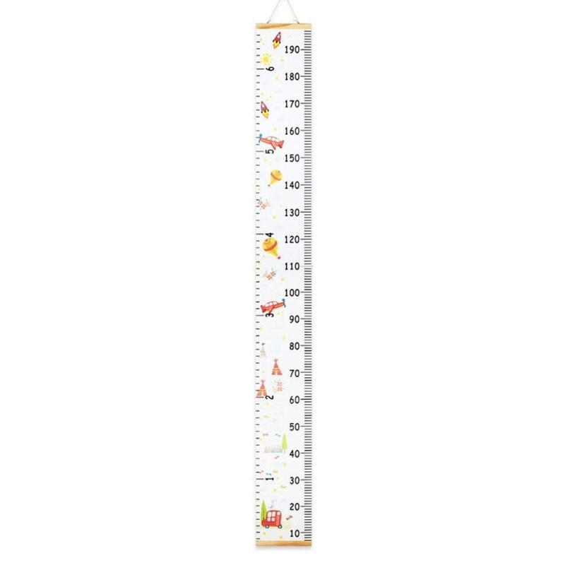 Fashion Wall Hanging Children's Height Ruler Wooden Roll up Height Measuring Chart Removable Wall Sticker for Kids Child Room 7