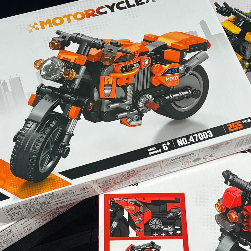 Product Introduction of Motorcycle Model Building Blocks, 4 Counts/box Assembled Motorcycle Toy Gifts, Creative Blocks Building Toy for Teens & Adults 2