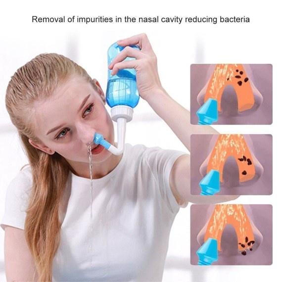 Bình rửa mũi Waterpulse Nasal plus 300ml cho bé trẻ em và người lớn, bình xịt mũi nước muối viêm xoang tại nhà chuyên dụng bằng tay