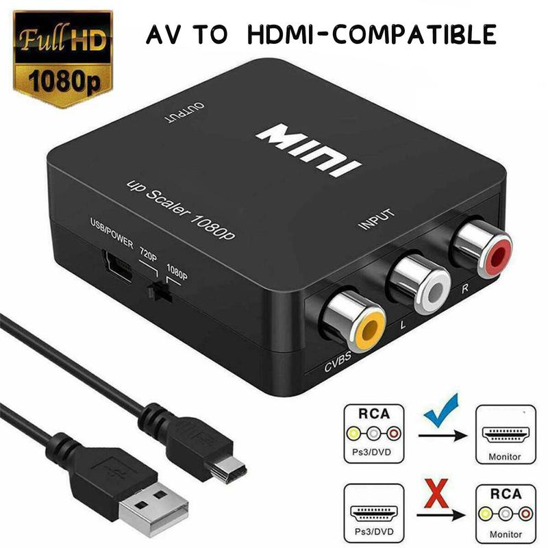 Product Introduction of Bộ chuyển đổi AV sang HDMI, 1 bộ, Hỗ trợ đầu ra độ nét cao 1080p hoặc 720p, Không cần cài đặt trình điều khiển, Cầm Tay, linh hoạt, cắm và chạy Phụ Kiện 111