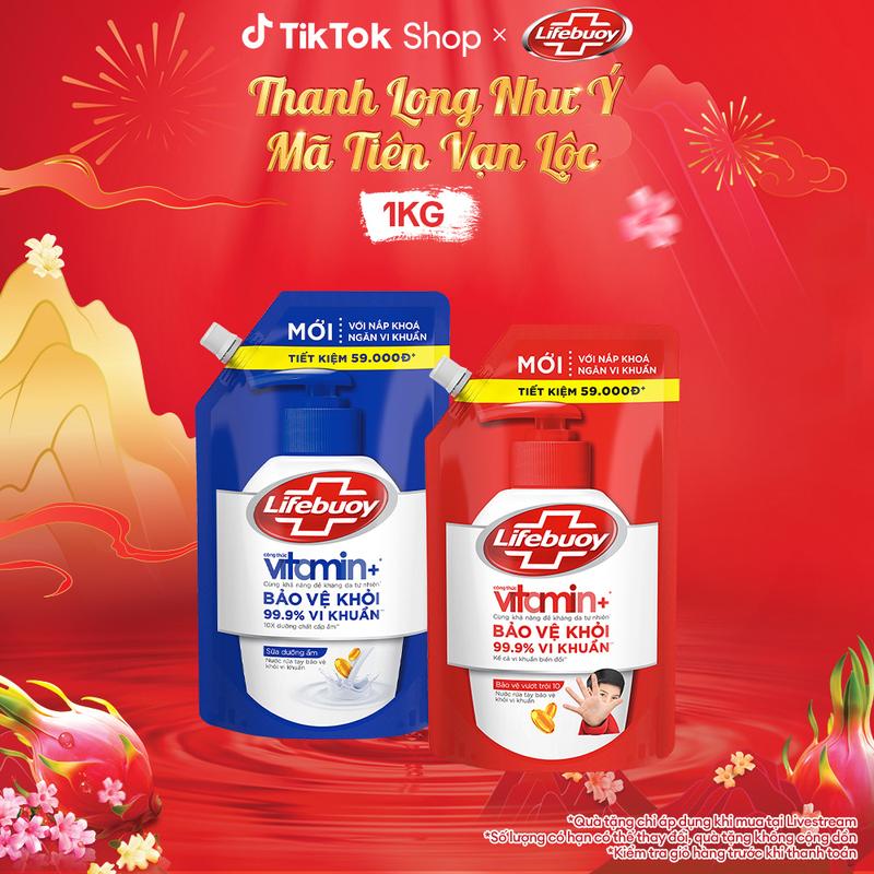  Nước rửa tay Hỗ Trợ Sạch Khuẩn Lifebuoy Dạng Túi 1KG  1  