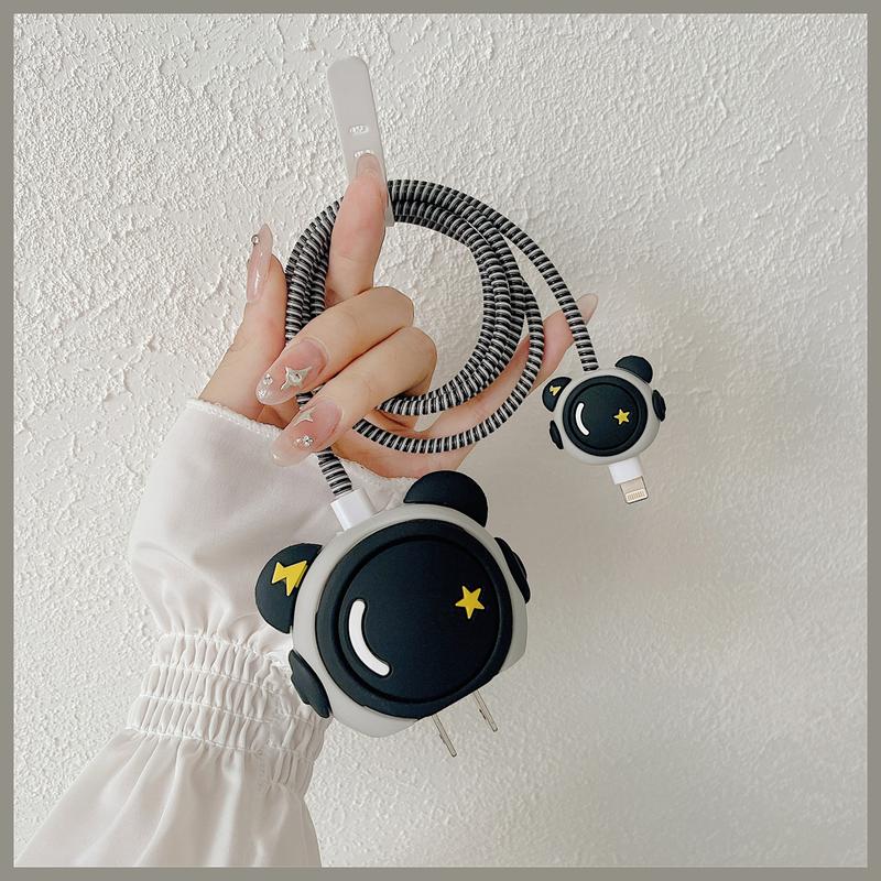 Vỏ Bảo Vệ Đầu Sạc Nhanh Phi Hành Gia 20W, Bộ Ba Mảnh, Vỏ Bảo Vệ Sạc Apple, Phong Cách Mới, Hình Tay Cầm Chơi Game, Cáp Sạc Điện Thoại Di Động, Vỏ Bảo Vệ Bộ Chuyển Đổi Nguồn, Chống Vỡ, Chống Biến Dạng