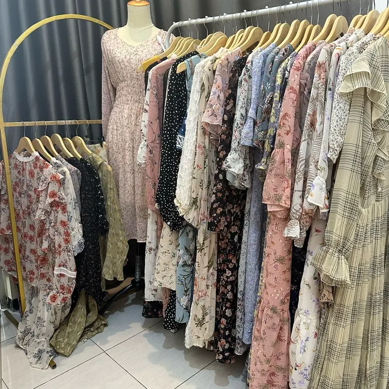 Dress bunga Wanita Motif Gaun Panjang 1