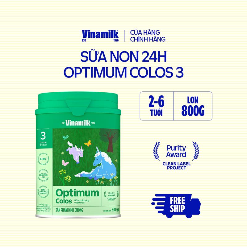 Vinamilk Sữa Bột Optimum Colos 3 800g Cho Bé Từ 2-6 Tuổi Mua 2 Lon Tặng 1 Túi Đeo Chéo Kỉ Lục