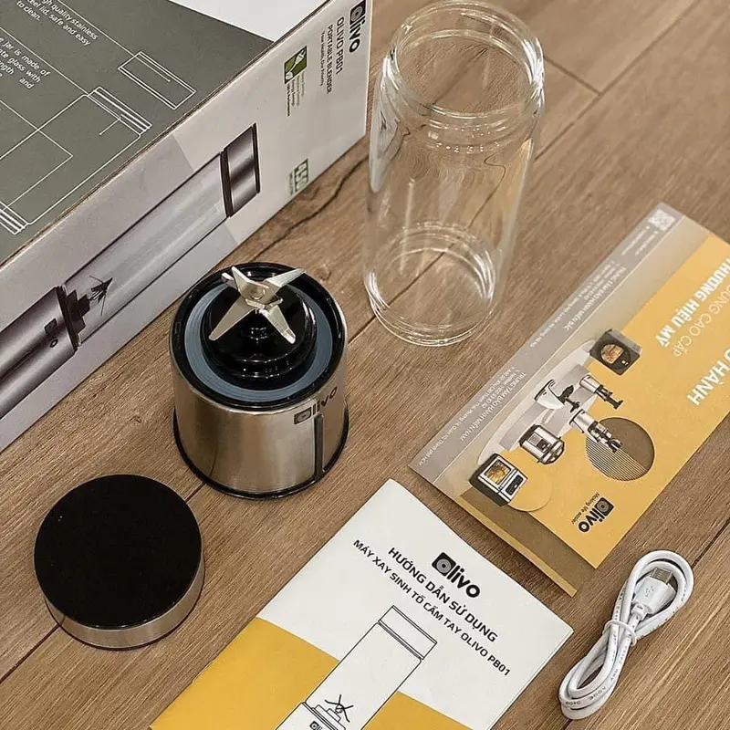 MÁY XAY SINH TỐ CẦM TAY MINI OLIVO PB01 7