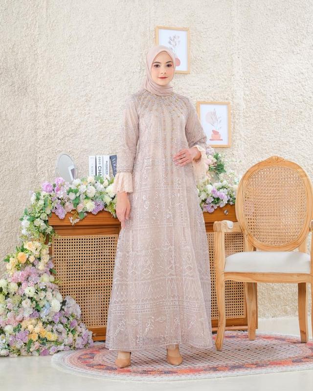Gamis Kinarya Gamis Semi Outer Gamis Tulle Etnic Premium Gamis Terbaru Gamis Kekinian Gamis Modern Gamis Pesta Dress Pesta Gamis Kondangan Gamis Kebaya Wanita Muslim Payet 4