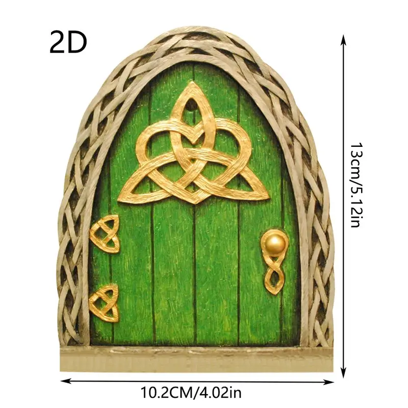 Creative Door Design Garden Decor, Wood Fairy Garden Accessories, Micro Landscape Decoration, Suitable for Outdoor Garden Lawn Decoration 4
