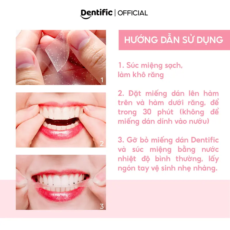 (Chỉ có trong livestream - Mua 4 tặng 1) Combo 4 Hộp miếng dán hỗ trợ trắng răng Dentific sạch mảng bám, hỗ trợ cải thiện ố vàng răng miệng, an toàn men răng - Tặng 1 Hộp 2