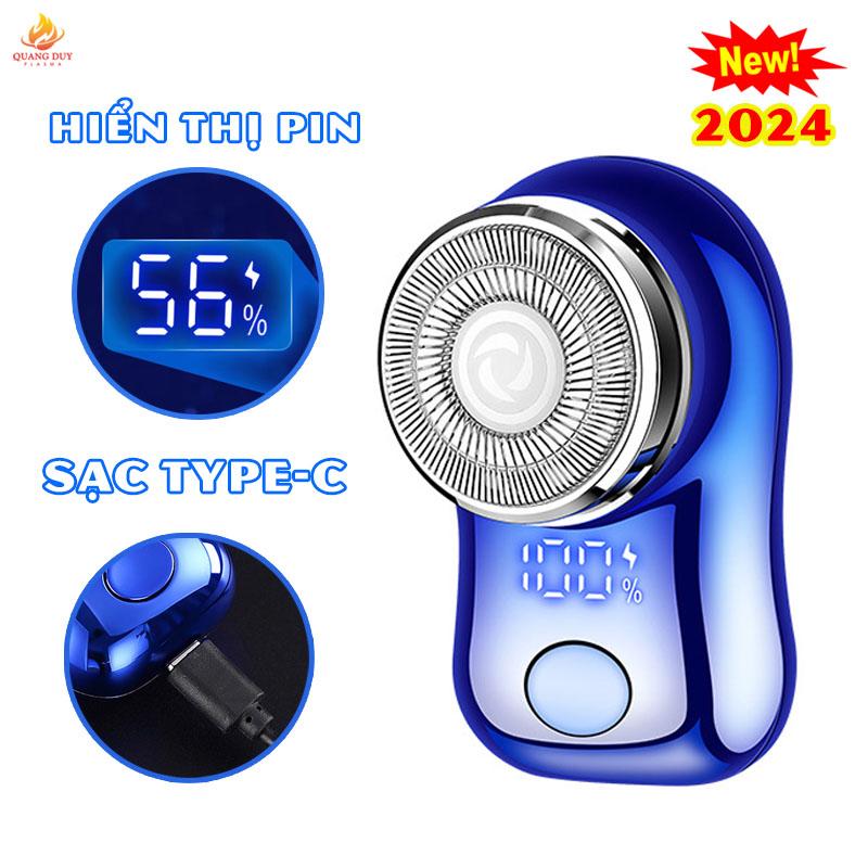 Máy cạo râu điện mini màn hình số hiển thị pin sạc mới cổng TYPE-C máy  cạo