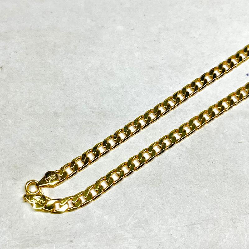 Product Introduction of Dây chuyền saphia xi mạ 18k vàng chanh. Kiểu khoen lật thưa. bản 6li và bản 5li [Đồng Thau xi mạ vàng] 9