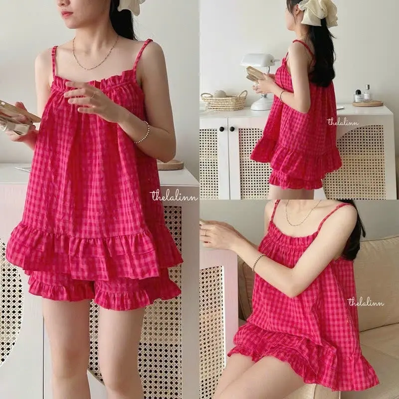 Bộ đũi đùi hai dây tăng đưa, có bèo vạt freesize từ 40-60kg đũi  xốp