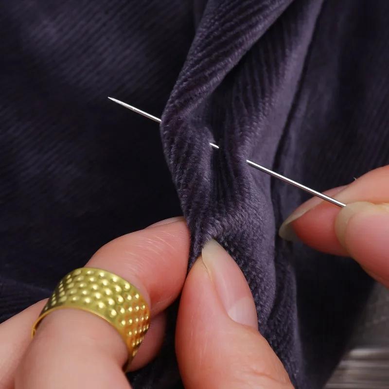 Product Introduction of 1/3Sets Multisize Blind Needle Elderly Needle-side Big Hole Hand Stainless Steel Sewing Needless Threading Household DIY Sewing Needles 16