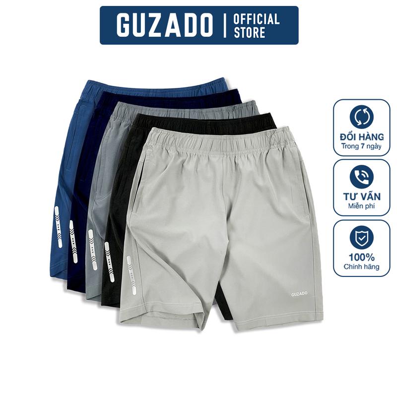 GUZADO - Quần Short Nam GSR01 Quần Lửng Chất Vải Gió Thiết Kế Basic Trẻ Trung Menswear