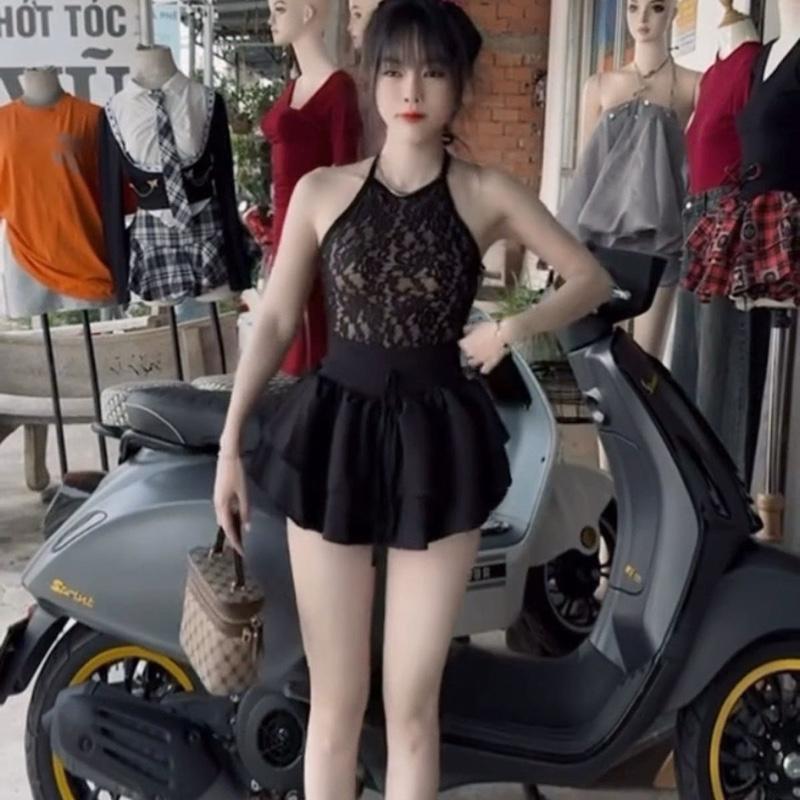 Sét yếm ren cột chân váy có lót quần bí xinh 4