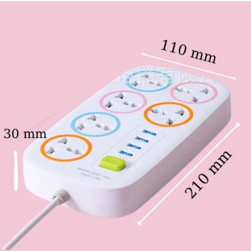 Ổ Cắm Điện Đa Năng Có Cổng Sạc USB 6-8 Lỗ JYoohome Chống Giật Có Công Tắc An Toàn Chịu Tải 2200W 7