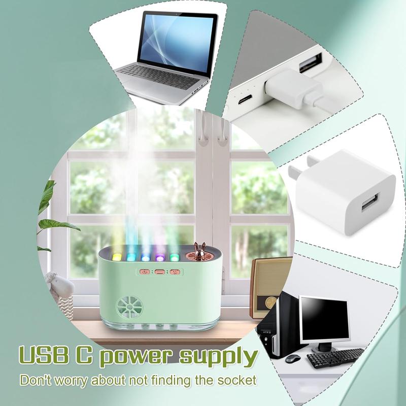 700ml RGB Color Changing Music Sync Humidifier, USB Powered Home Humidifier with Aroma Grid, Mini Humidifier for Bedroom, Gaming Room, Living Room, Essential Diffuser 3