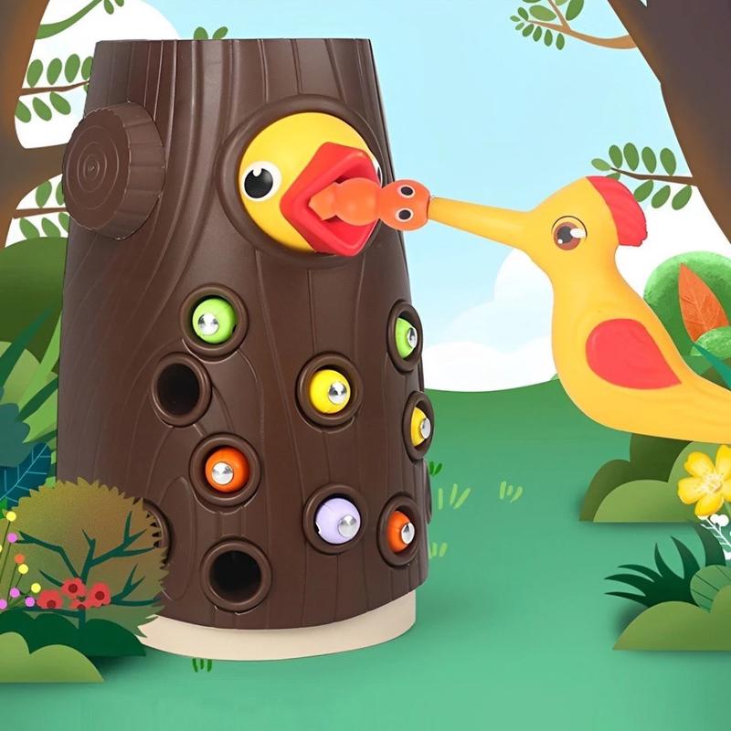 Bộ đồ chơi chim ăn sâu và gõ kiến bắt sâu cho bé phát triển trí tuệ Montessori 7