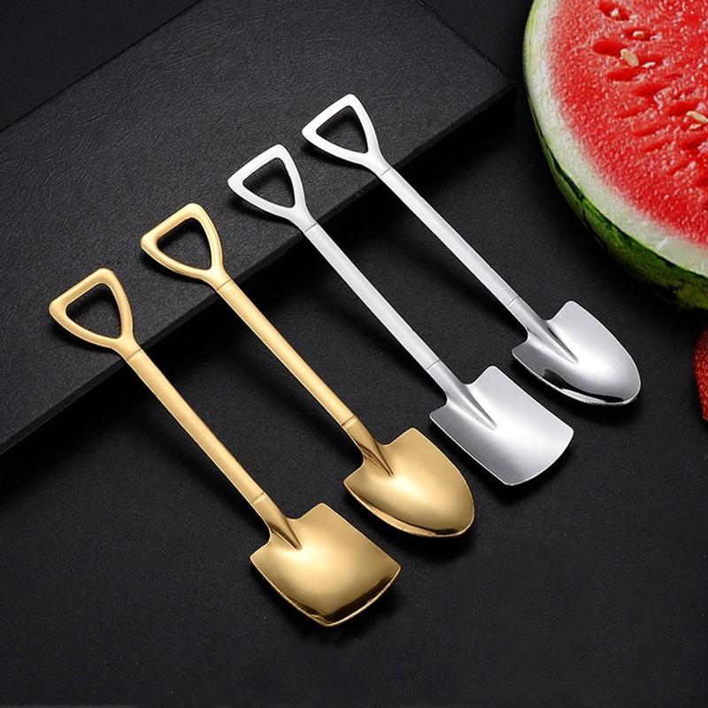 Muỗng Inox/ Xẻng Xúc Kem / Cà Phê / Dao Hình Dưa Hấu Sáng Tạo Dễ Thương