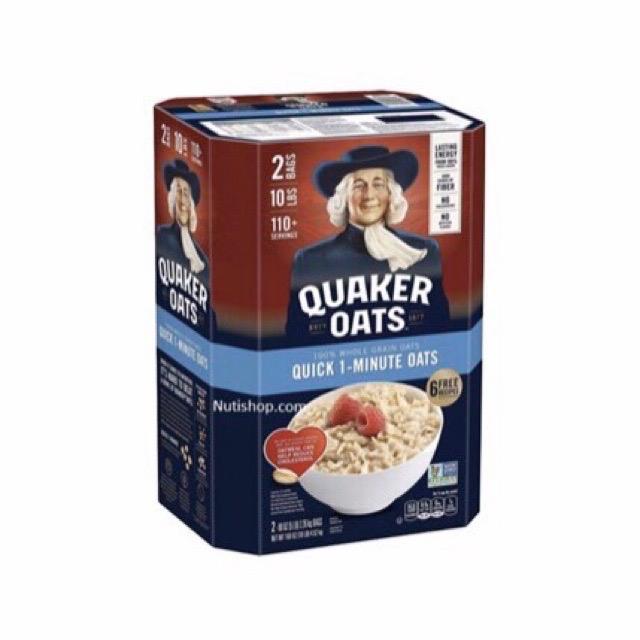 Yến mạch Quaker 4,52kg Quick One Ăn liền - Hạt yến mạch nguyên chất cán vỡ - Food