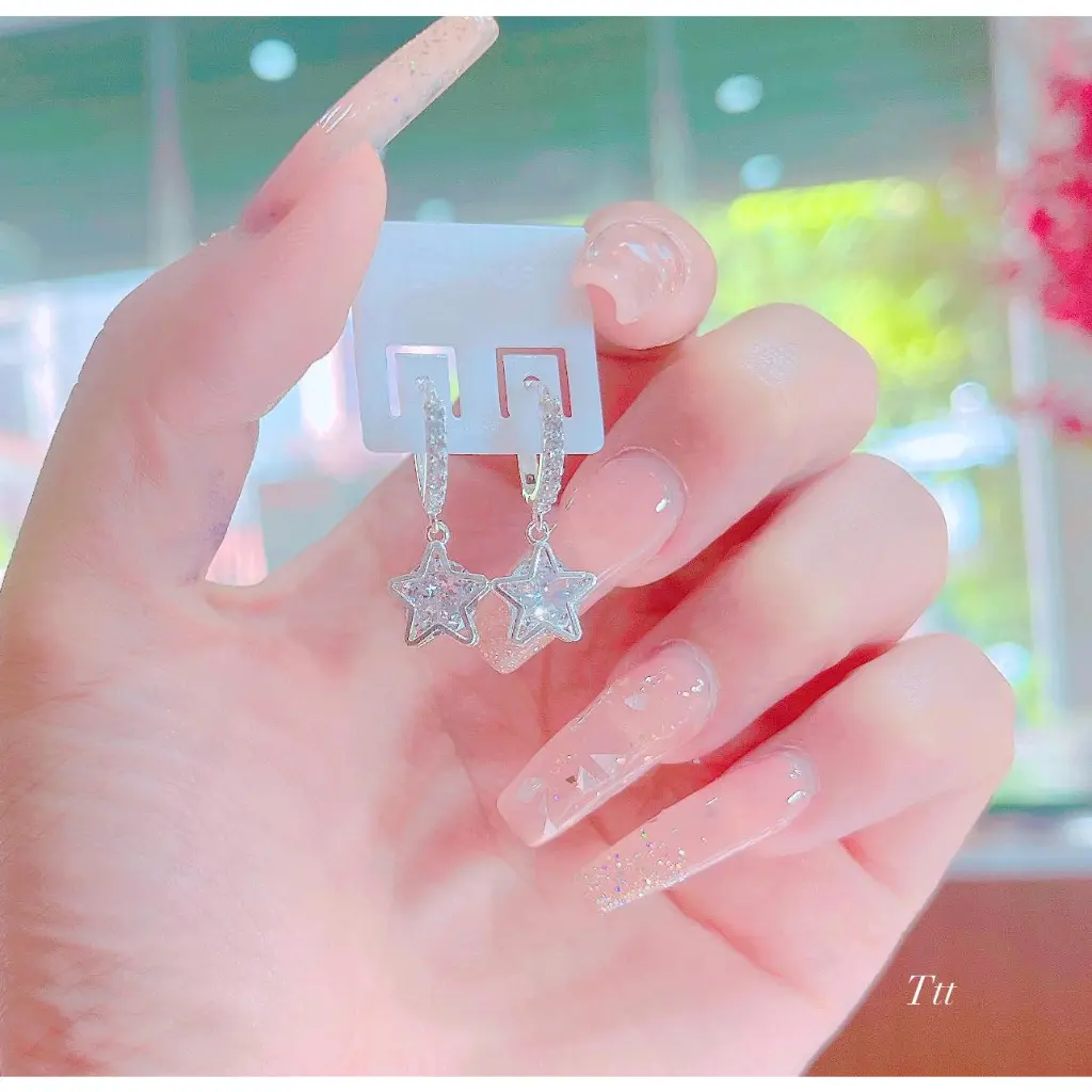 Bông tai bạc hình ngôi sao chất liệu bằng bạc MS060s Women Hoa Voi Nữ