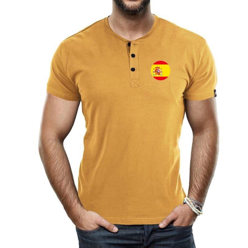 BAJU KANCING SABLON LENGAN PENDEK/KAOS BOLA LOGO SPANYOL/BAJU PIALA DUNIA/TERLARIS/BAYAR DI TEMPAT 2