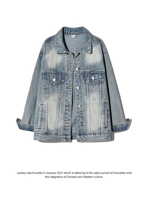 Product Introduction of Áo khoác jeans màu hè vừa vặn - Phong cách sang trọng ngầu 5