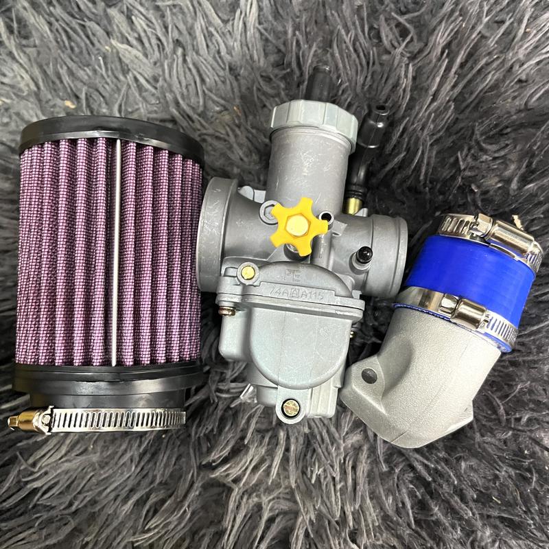 Bộ Chế Hòa Khí : Bình Xăng Con Bông Mai Họng 28 Gắn Dream, Wave, Sirius , Exciter 135 + cao su chống rách