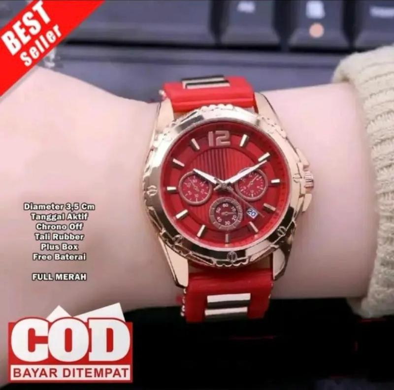 JAM TANGAN WANITA MEWAH ELEGAN / RUBER KARET PREMIUM BISA COD BAYAR DITEMPAT 5
