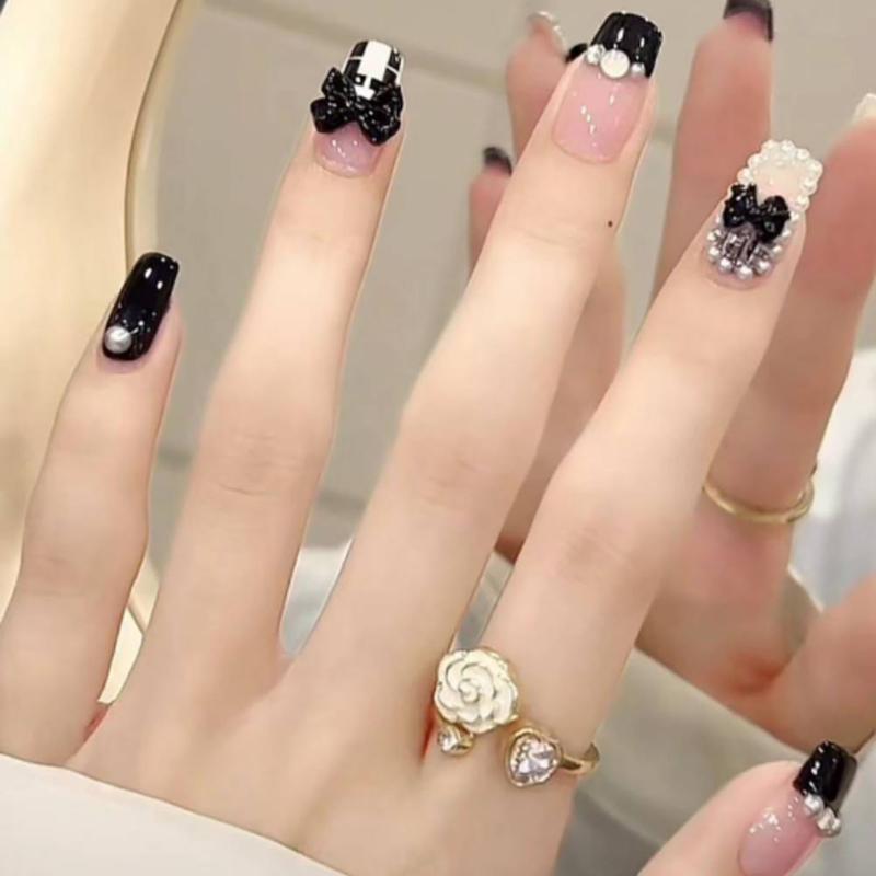 Mã Đ111 Nail box Đính Đá Đính Nơ Hin Nail