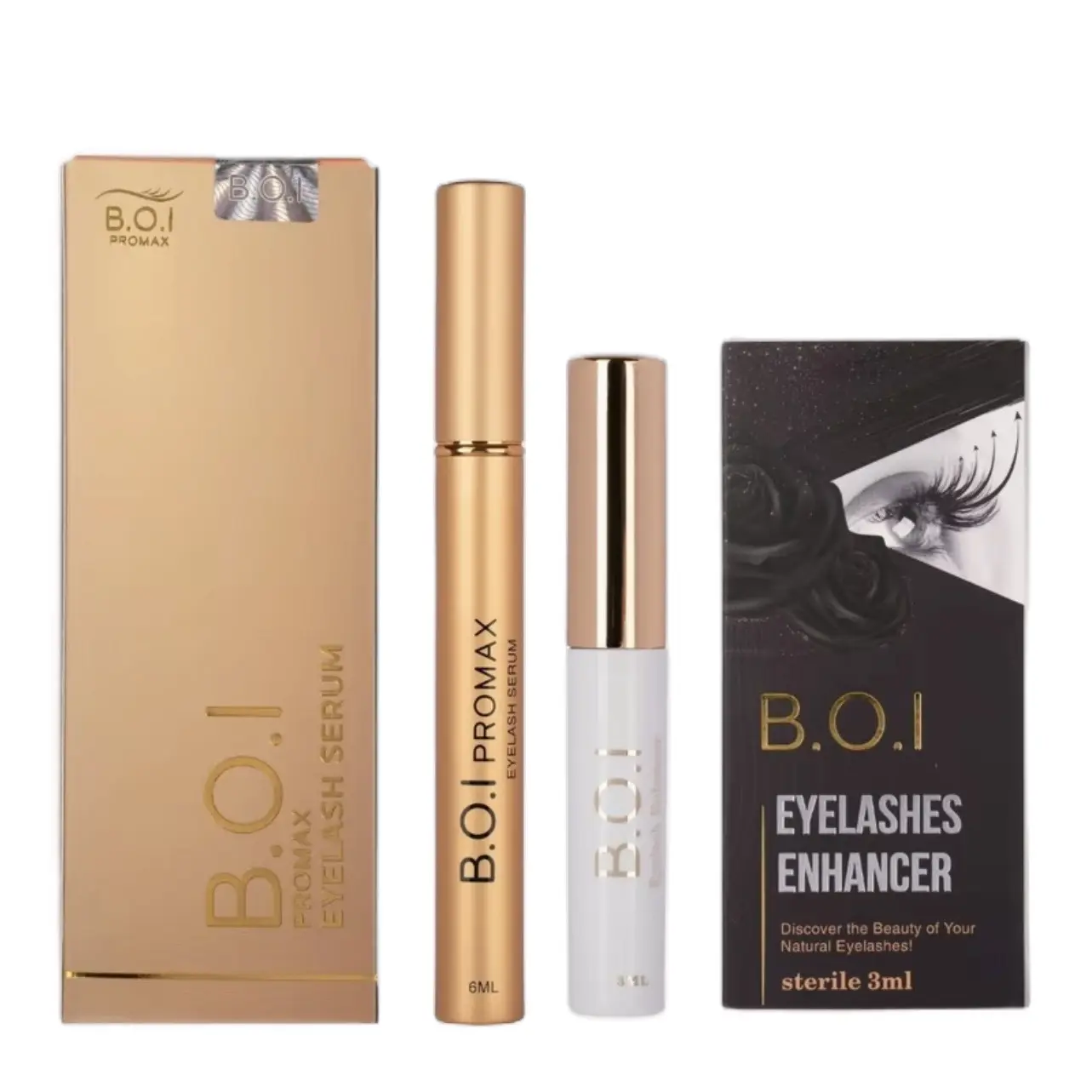 2 chai dưỡng mi mắt phượng B.O.I Eyelash serum - hỗ trợ cải thiện dài lông mi (gồm 1 cây mi B.O.I Promax 6ml và 1 cây mi B.O.I 3ml)