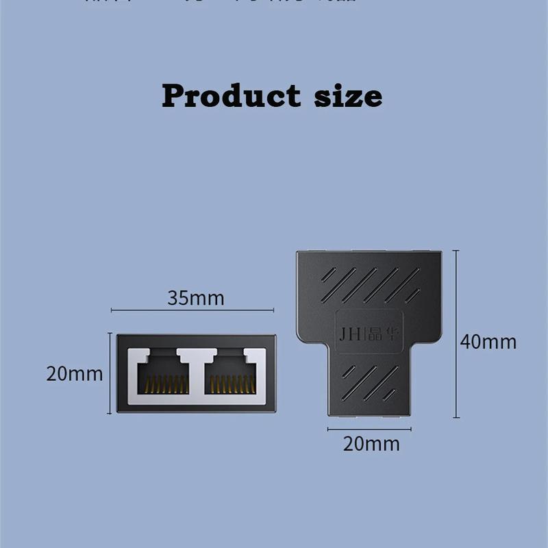Product Introduction of RJ45 Splitter 1 to 2 Ethernet Adapter Internet Network Cable Extender RJ45 Connector Coupler for PC TV Box Router 11