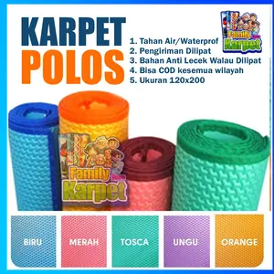 Karpet Polos Bentol Tabl Tahan Air ukuran 120x180cm / Tikar Spons Alas Kasur Matras Waterproof