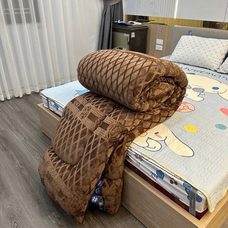 Chăn Nỉ Lông Cừu COCO Siêu Ấm Mền COCO Dày Mịn, Kích Thước 2mx2m3, Nặng 4kg - Hàng Xuất Nhật 4